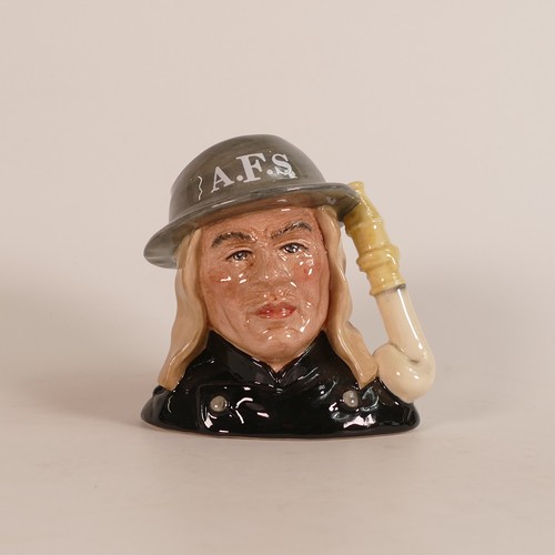 713 - Royal Doulton, small character jugs to include Home Guard D6886 The Auxiliary Fireman D6887 and The ... 