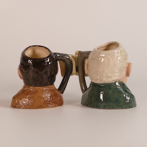 738 - Royal Doulton small character jugs Ronnie Corbett D7113 & Ronnie Barker D7114, limited edition No.21... 