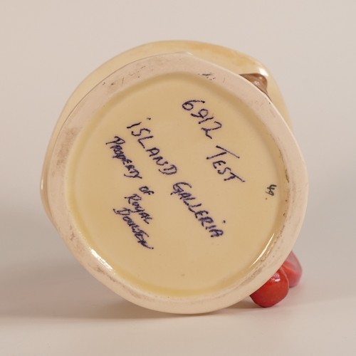 742 - Royal Doulton, test prototype Bahamas Policeman D6912. Handwritten to base '6912 Test Island Galleri... 