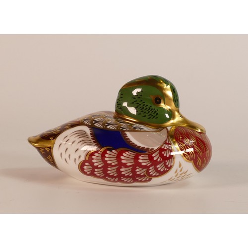 762 - Royal Crown Derby, limited edition Bakewell Duck paperweight. Designed by Hugh Gibson. Boxed.