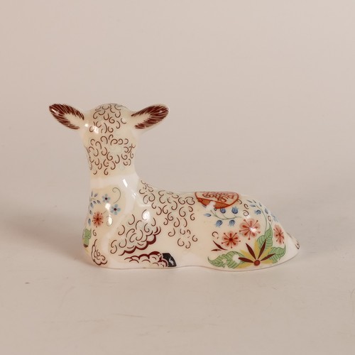 783 - Royal Crown Derby, prototype Lamb paperweight. Sticker present 'Shop Pattern / Not For Sale'. No bac... 