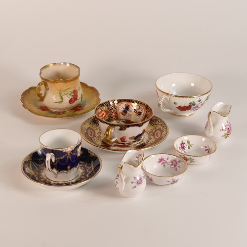 798 - Two Royal Crown Derby cups and saucers, Goode & Co. tea cup, 'A B Appleyard' cup and saucer' and two... 