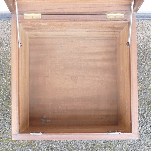 808 - Early 20th century Ballot box. Locking front door. Keys present. Height: 45cm