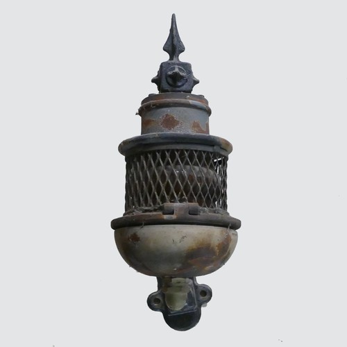 809 - Local Interest: Newcastle-under-Lyme Guild Hall large exterior lantern on heavy cast iron bracket. 
... 