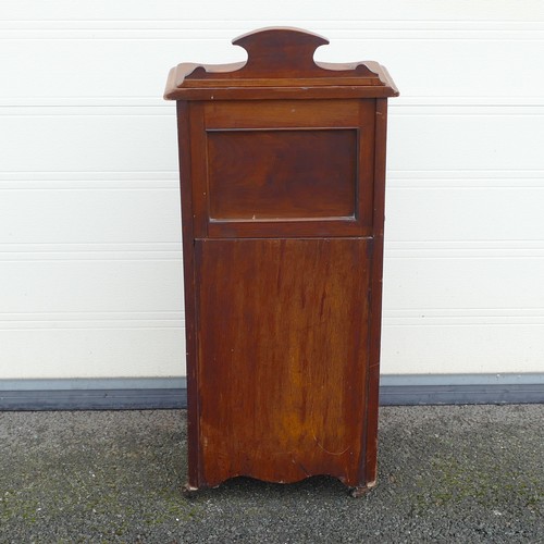 823 - Late Victorian Purdonium coal scuttle. Carved pediment and front panel. Fitted gilt metal handles to... 