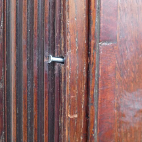 833 - Stanyer of Nantwich, Georgian longcase / Grandfather clock. Fluted column decoration with brass base... 