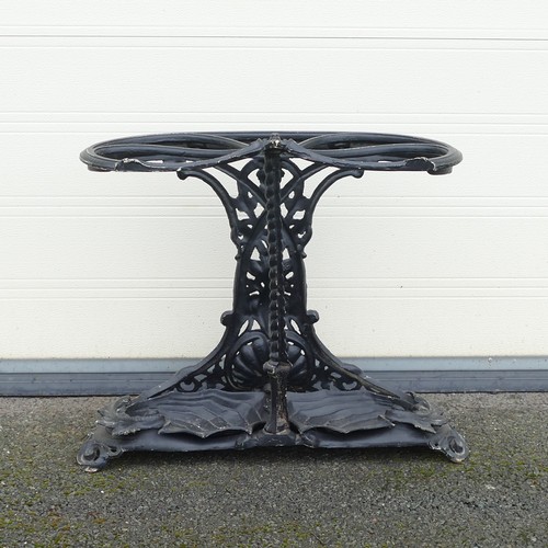 852 - Coalbrookdale, Victorian cast iron stick and umbrella stand. Five upper dividing sections, wrought t... 