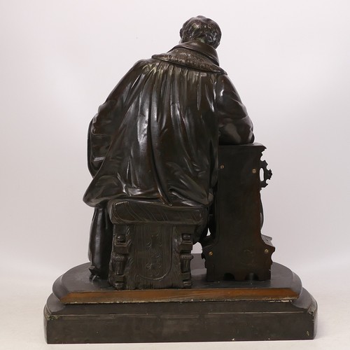 857 - Exceptional late 19th century Bronze sculpture of Gerardus Mercator (1512-1594), famed Flemish geogr... 