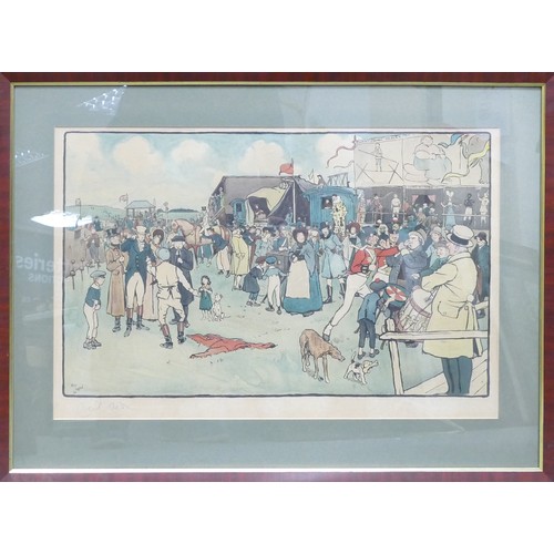 945 - Cecil ALDIN (1870-1935), two original prints from the 'Blue-Market Races' series, published by Lawre... 