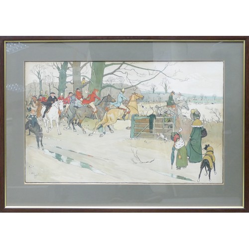 946 - Cecil ALDIN (1870-1935), four original prints from 'The Fallowfield Hunt' series. Comprising of 'The... 