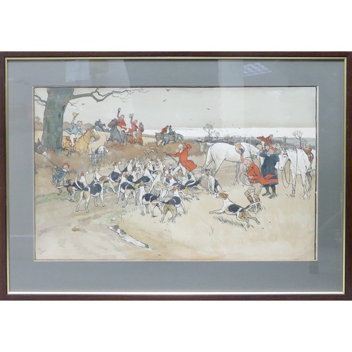 946 - Cecil ALDIN (1870-1935), four original prints from 'The Fallowfield Hunt' series. Comprising of 'The... 