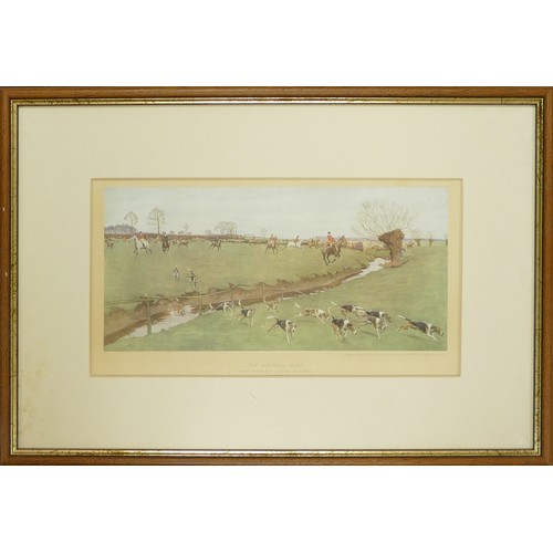 947 - Cecil ALDIN (1870-1935), five hunting prints comprising 'The Meynell Hunt - Away from Ash Gorse, Sut... 