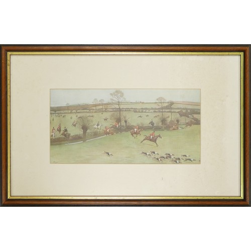 947 - Cecil ALDIN (1870-1935), five hunting prints comprising 'The Meynell Hunt - Away from Ash Gorse, Sut... 