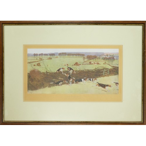 947 - Cecil ALDIN (1870-1935), five hunting prints comprising 'The Meynell Hunt - Away from Ash Gorse, Sut... 