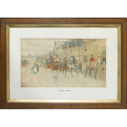 954 - Cecil ALDIN (1870-1935), 'The Great North Road, The Bell at Stilton' and 'Portsmouth Road, The Talbo... 