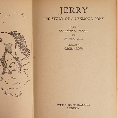 970 - Cecil ALDIN (1870-1935) Three editions of 'Jerry The Story of an Exmoor pony' publ. Eyre & Spottiswo... 