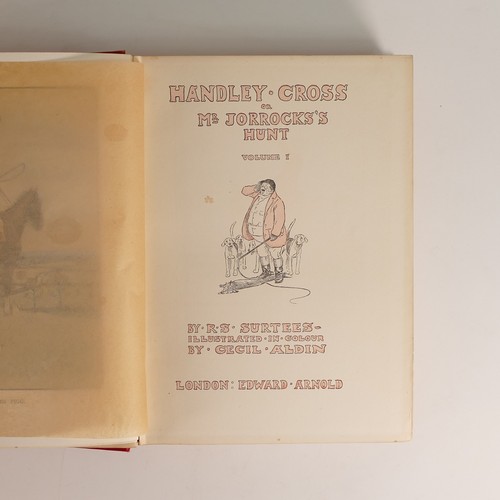 1007 - Cecil Aldin (1870-1935) Five Illustrated Books, 'Handley Cross' or Mr Jorrock's Hunt in 2 Vols. by R... 