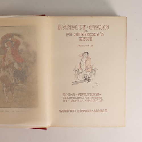 1007 - Cecil Aldin (1870-1935) Five Illustrated Books, 'Handley Cross' or Mr Jorrock's Hunt in 2 Vols. by R... 