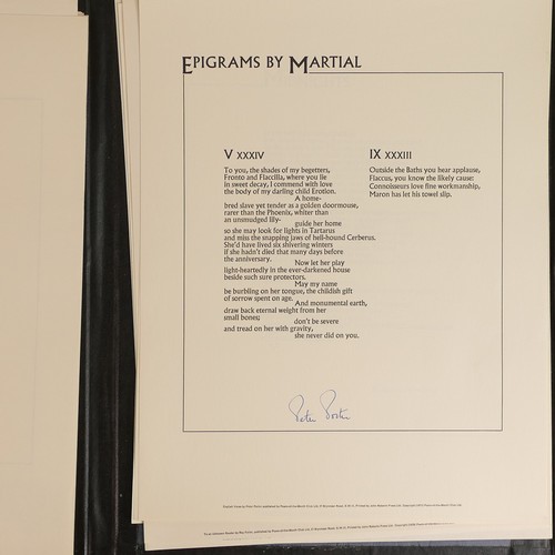 1009 - Poem of the Month Club, a collection of 20 broadsides signed by the respective authors. Includes Dou... 