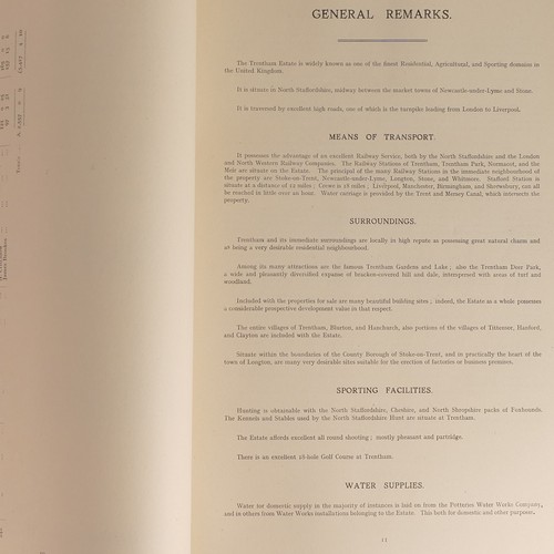 1011 - Two Trentham Estates Staffordshire Vol. 1 & 2 dated 1919 from the estate of the Duke of Sutherland t... 