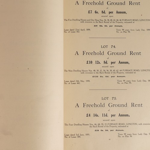 1011 - Two Trentham Estates Staffordshire Vol. 1 & 2 dated 1919 from the estate of the Duke of Sutherland t... 