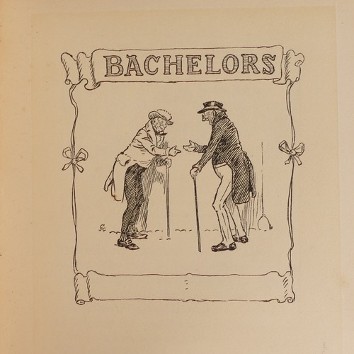 1023 - Cecil ALDIN (1870-1935), 'Bachelor', 'The Widow' and 'Wives', 1909. Publ. William Heinemann Ltd. Lon... 