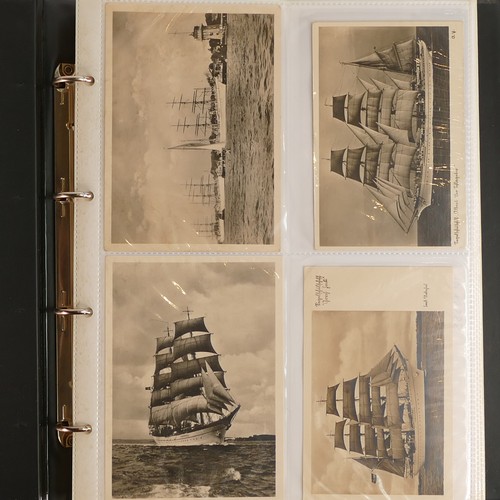 1027 - 93 x German battleship postcards, both postaly used and unposted.  In album. (93)