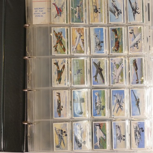 1029 - Cigarette cards x 25 sets - includes boats, planes, castles, butterflies etc., large size cards, set... 