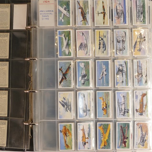 1029 - Cigarette cards x 25 sets - includes boats, planes, castles, butterflies etc., large size cards, set... 