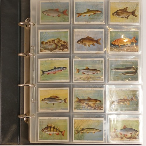 1030 - Cigarette cards x 18 sets - includes fish, Royalty, cricket, film stars, boats etc., large size card... 