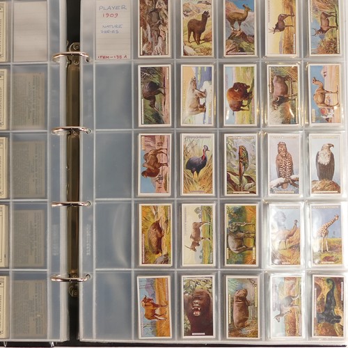 1032 - Cigarette cards x 32 sets - includes ducks, kings, actors, flags, fish, birds, animals etc., large s... 