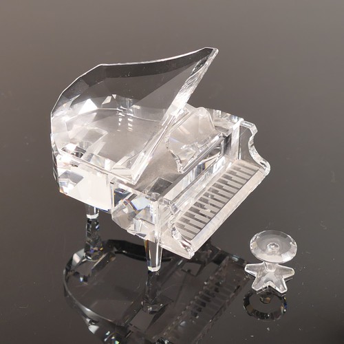 1047 - Swarovski Crystal Grand Piano & Stool, 7cm tall,  code 174506. In original box