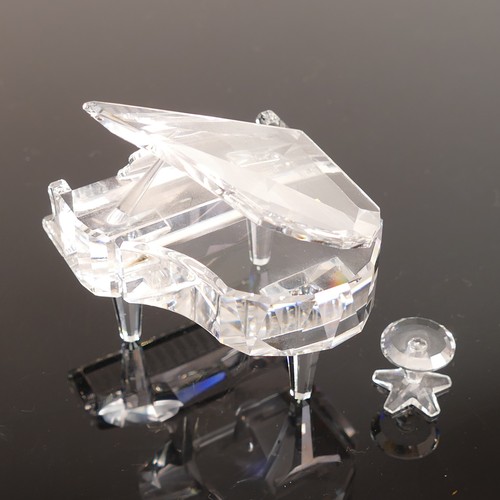 1047 - Swarovski Crystal Grand Piano & Stool, 7cm tall,  code 174506. In original box