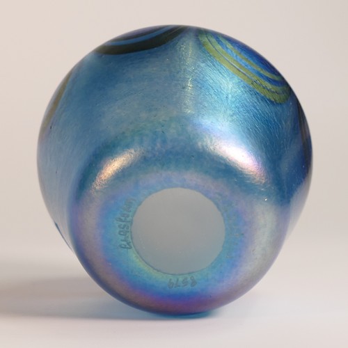 1049 - John Ditchfield, Glasform iridescent Art Glass vase. Base has etched signature, range title and numb... 