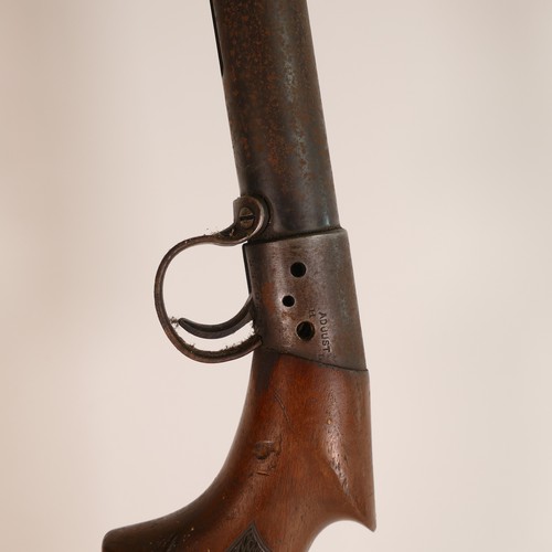 1074 - BSA Birmingham Small Arms, early 20th century under barrel lever air rifle with top loading port. S5... 