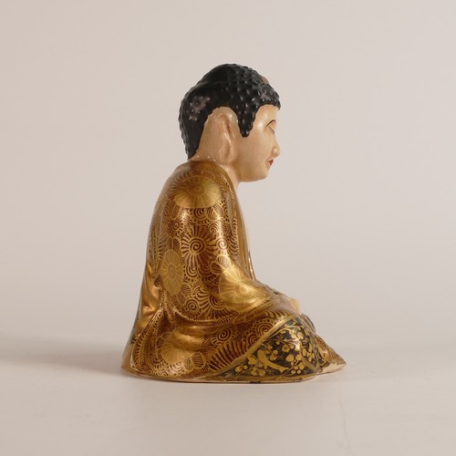 1096 - Early Shōwa period (1926–1989) seated figure of Buddha in meditation. Four character 'Satsuma' mark ... 