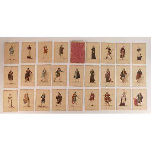 1126 - 19th century 'Siecle de Louis 14' portrait cards. Depicting important figure from Ancien Regime fiel... 