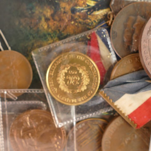 1133 - Job lot including 53 x commemorative medals & medallions - 19th & early 20th century.