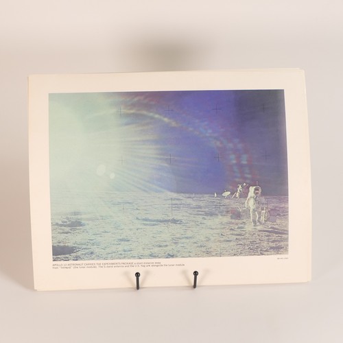 1167 - Nasa picture set no. 6 of the Apollo 12 Landing on the Moon, a signed picture of Edwin E. Aldrin Jr ... 