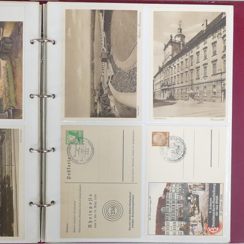 1169 - 6 x Albums of German WWII period postcards, letter cards etc., used and unused.  Low hundreds of car... 