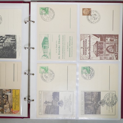 1170 - 6 x Albums of German WWII period postcards, letter cards etc., used and unused.  Low hundreds of car... 