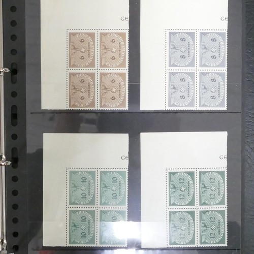 1174 - 4 x Albums of German WWII period - stamps with overprints, 2 albums only containing a few stamps / s... 