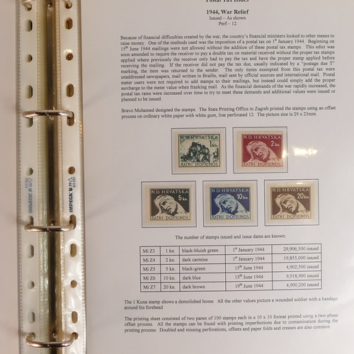 1179 - 3 x Albums of stamps from Croatia WWII period mainly MNH 1941 - 1943 - Includes postal history. Part... 