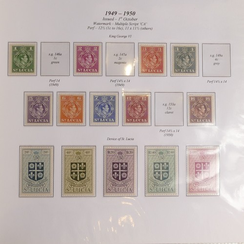 1180 - 3 x albums of George VI mint (mounted and unmounted) Commonwealth stamps - Album 1 Aden - Falkland I... 