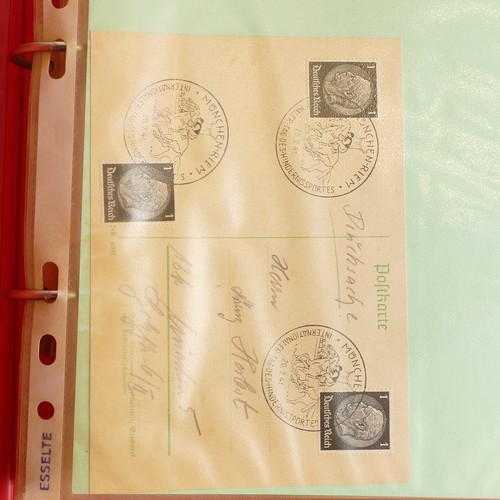 1183 - 11 albums of post 1930's & WWII period covers / postmarks, as per photographs.  Dozens of items.