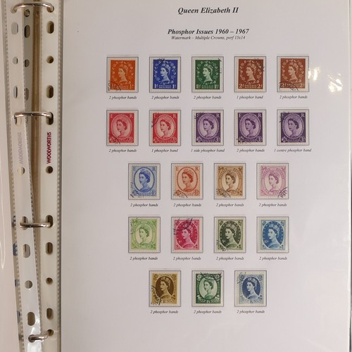 1185 - Three albums of stamps - QEII used & mint definitive issues from 1952 Wildings onwards, high values,... 