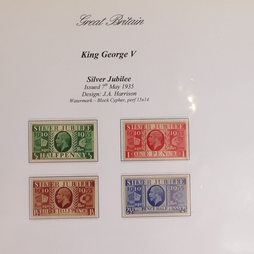 1186 - Album containing George V mint from 1911 to George VI including high values.  Used Geo V overprints,... 