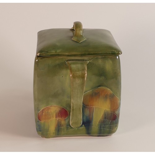 1197 - William Moorcroft two handled Biscuit Barrel & cover, in the Arts & Crafts Claremont design, c1915, ... 