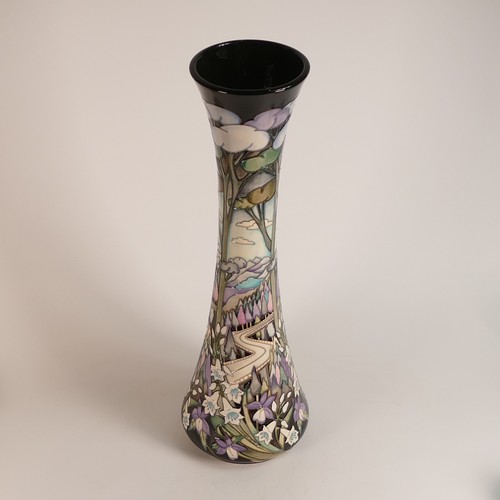 1247 - Moorcroft Blue Ridge Parkway vase 365/20 H:51.5cm, No.12 Signed by designer Nicola Slaney RRP:£2335