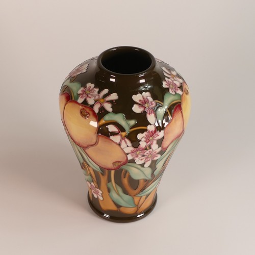 1257 - Moorcroft vase, The Codling design. Decorated in a different colourway for a Moorcroft event in Febr... 